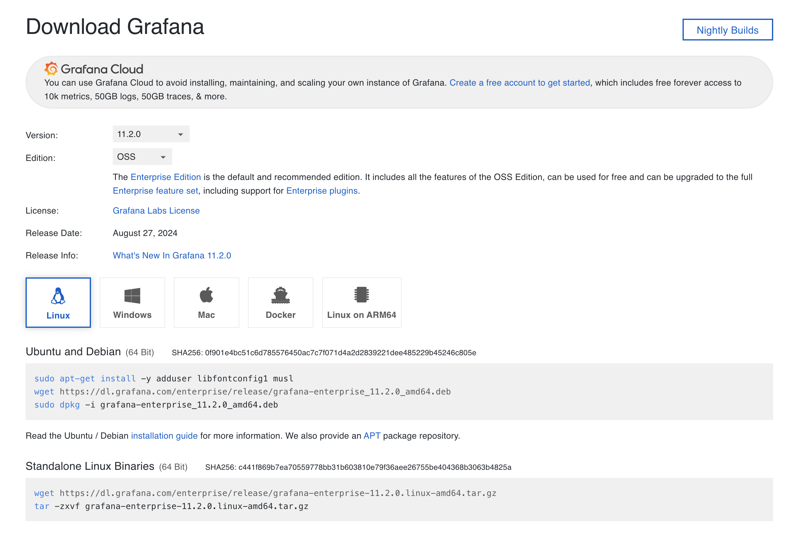 download grafana